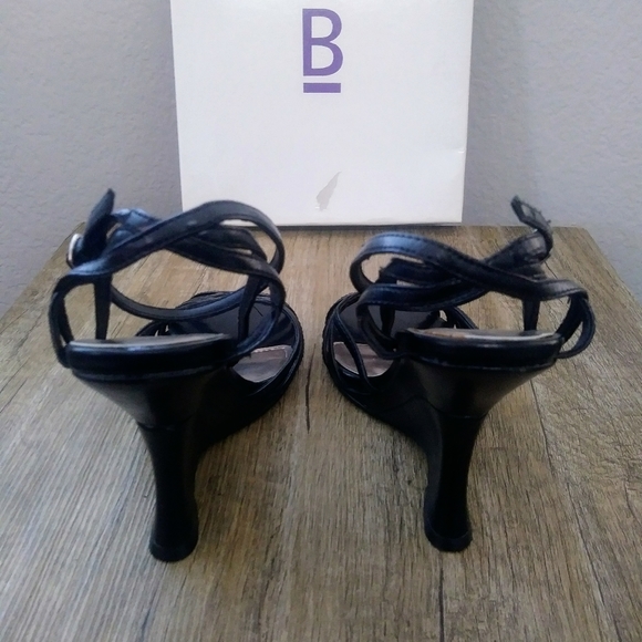 Black strappy open toe heel - Picture 5 of 6